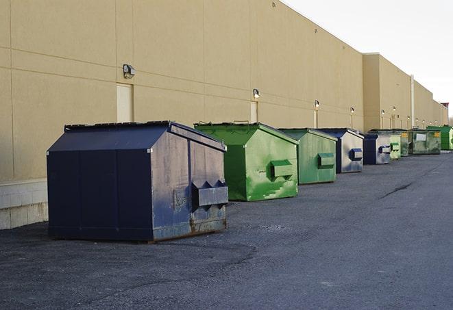 porta-potties placed alongside a construction site in Fountain Valley CA